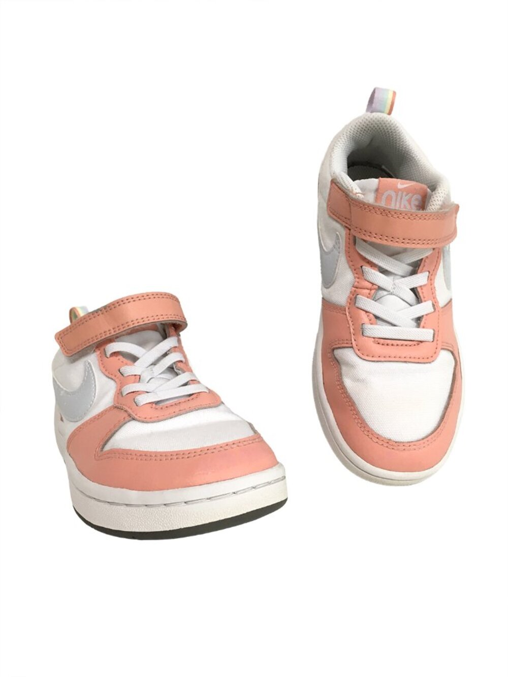 Nike Girl's Athletic Shoes Salmon Pink with White Canvas Size 13.5 C